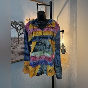 KPC Colorful Patchwork Women's Zipper Hoodie